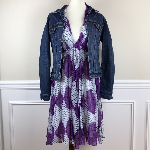 Jealous Tomato | Purple Printed Halter Sundress - Picture 5 of 8